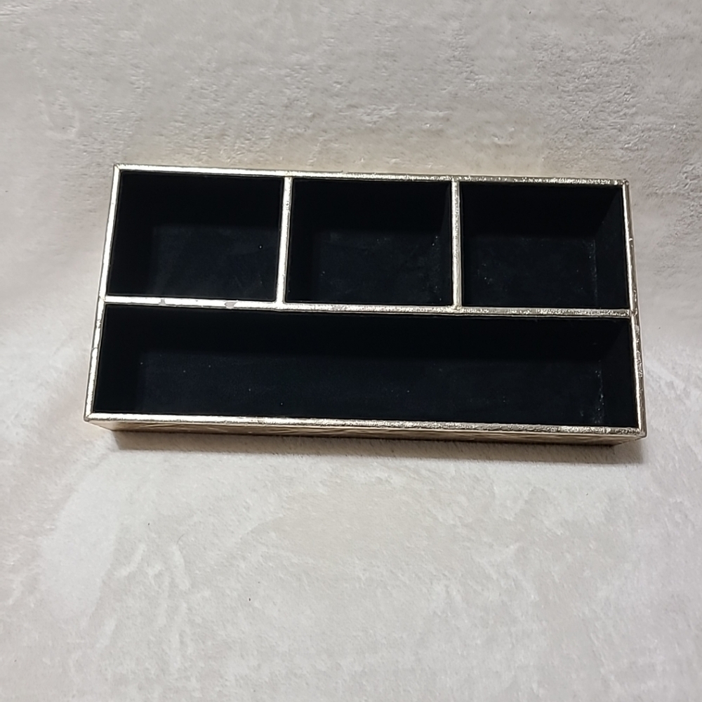 Restoration Hardware RH teen metallic compartment tray 12x6"